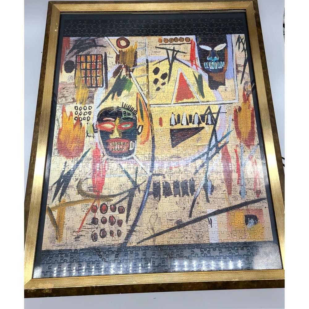 VTG Pomegranate Jean-Michel Basquiat Glenn 1984 Art 1000 Pc Framed Puzzle 20x27